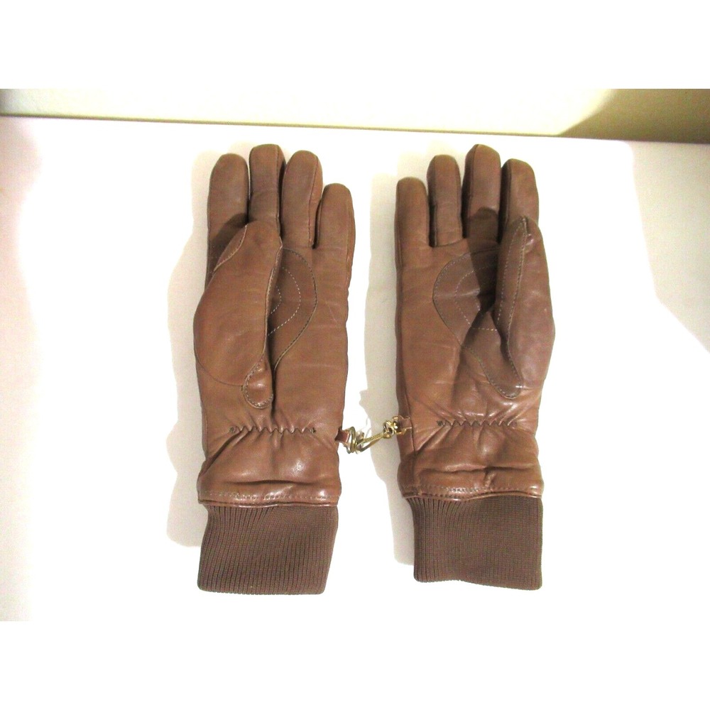Grandoe Brown Leather Gloves Adult Women's Medium Men Small Very Good Condition